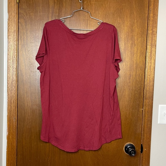 Torrid Red Plus Size Casual Plain Classic Shirt Size 1 - Picture 6 of 6